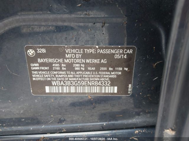 WBA3B3G59ENR84332 BMW 328i Xdrive