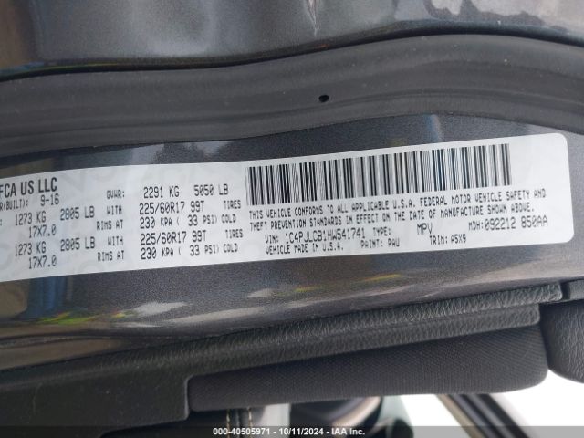 1C4PJLCB1HW541741 Jeep Cherokee Latitude Fwd