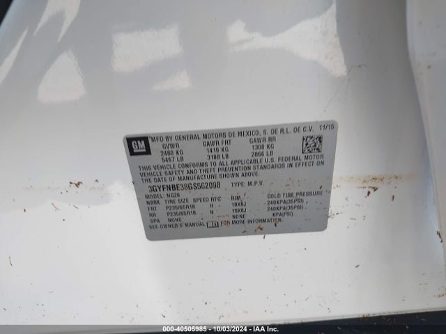2016 CADILLAC SRX 3GYFNBE38GS562090 Photo 8