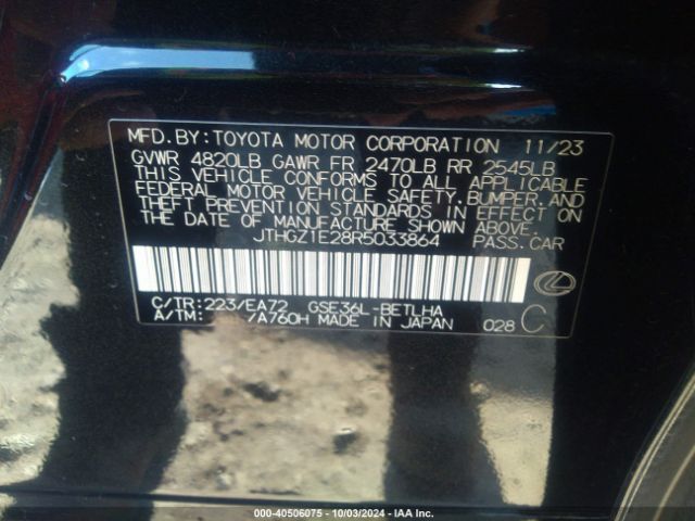 JTHGZ1E28R5033864 Lexus Is 350 F Sport
