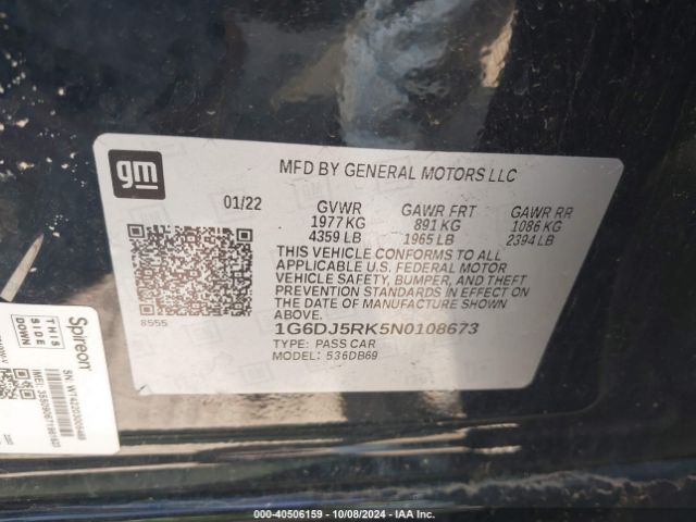 1G6DJ5RK5N0108673 Cadillac Ct4 Luxury
