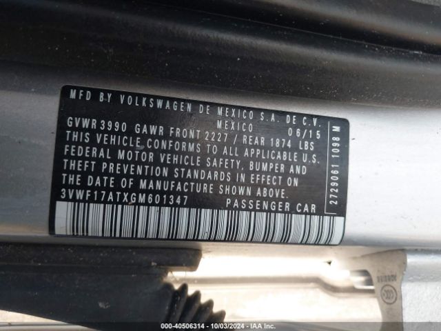 3VWF17ATXGM601347 Volkswagen Beetle 1.8t S