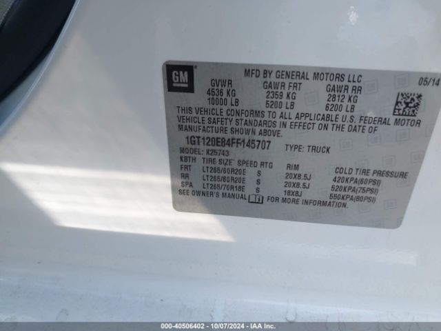 1GT120E84FF145707 GMC Sierra 2500hd Denali