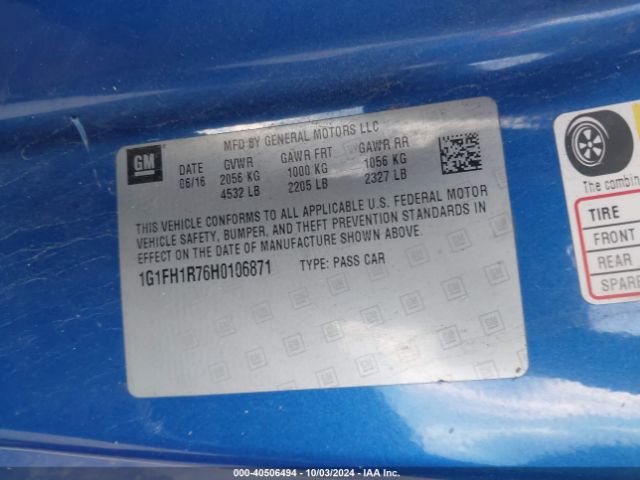 1G1FH1R76H0106871 Chevrolet CAMARO 2SS