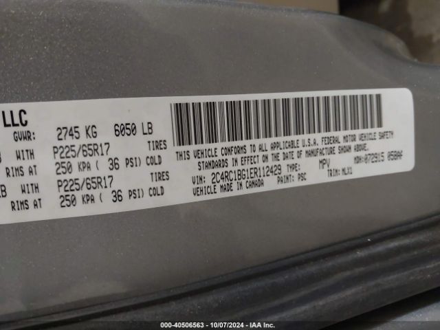 2C4RC1BG1ER112429 Chrysler Town & Country Touring