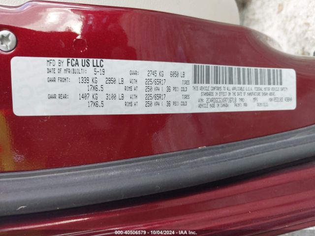 2C4RDGCG1KR716718 Dodge Grand Caravan Sxt