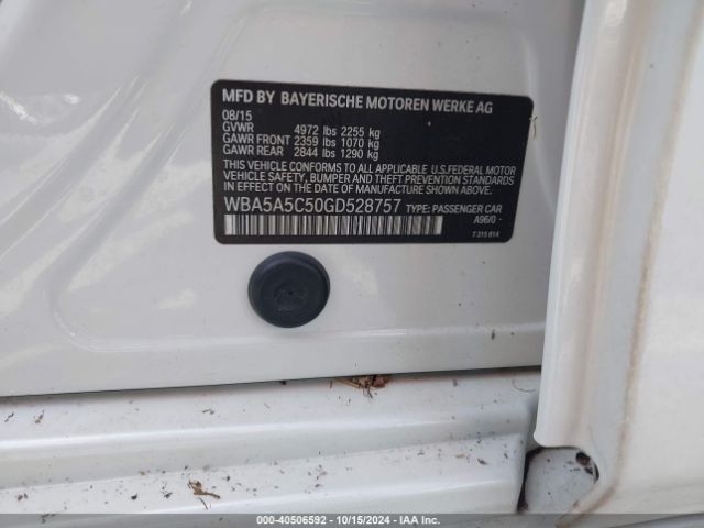 WBA5A5C50GD528757 BMW 528I