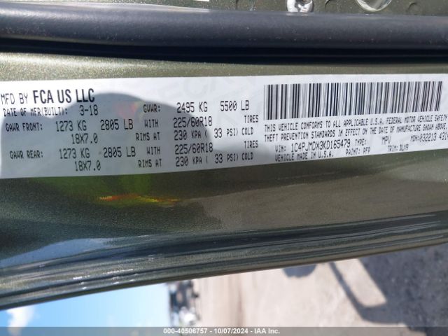1C4PJMDX3KD165479 Jeep Cherokee Limited 4x4