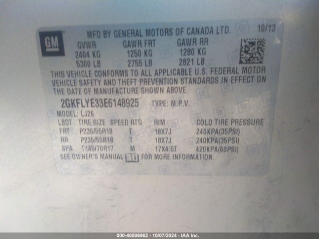 2GKFLYE33E6148925 GMC Terrain Slt-2