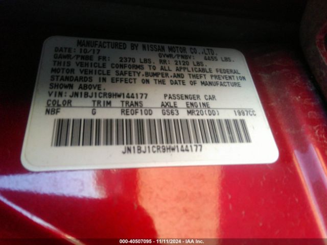 JN1BJ1CR9HW144177 Nissan Rogue Sport S
