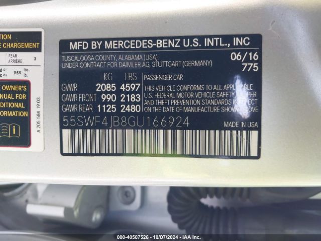 55SWF4JB8GU166924 Mercedes-Benz C 300 Luxury/sport