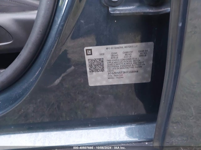 1G1ZD5ST3KF118844 Chevrolet MALIBU LT