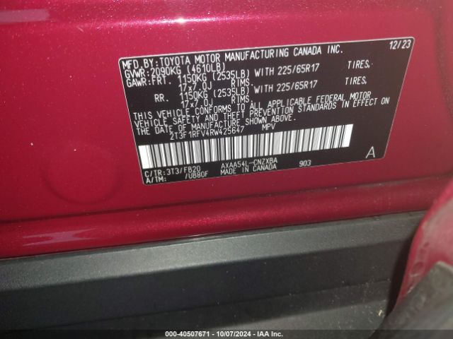 Toyota RAV4 LE 2024 2T3F1RFV4RW425647 Image 9