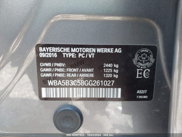 WBA5B3C58GG261027 BMW 535i Xdrive