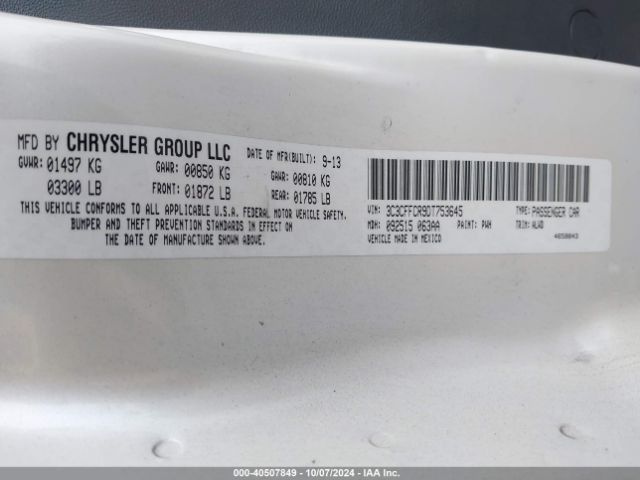 2013 FIAT 500 3C3CFFCR9DT753645 Photo 8