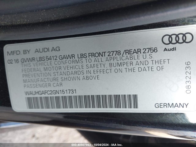 WAUHGAFC2GN151731 Audi A6 3.0t Premium Plus