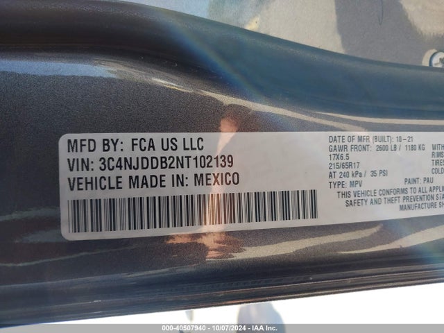 3C4NJDDB2NT102139 Jeep Compass Trailhawk 4x4