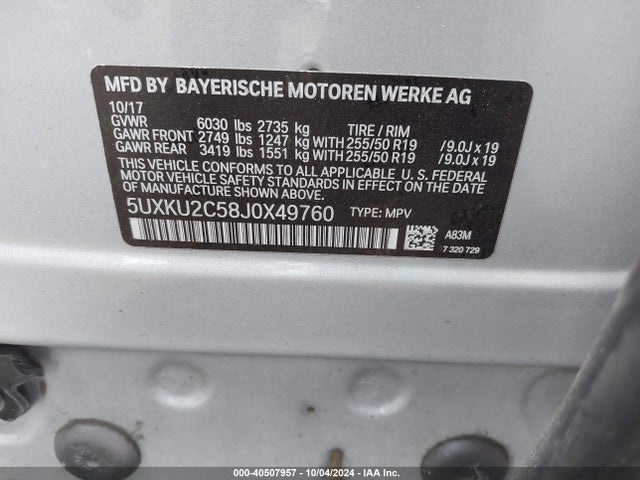 5UXKU2C58J0X49760 BMW X6 Xdrive35i