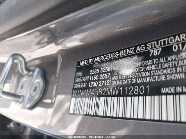 W1N4M4HB2MW112801 Mercedes-Benz Glb 250 4matic