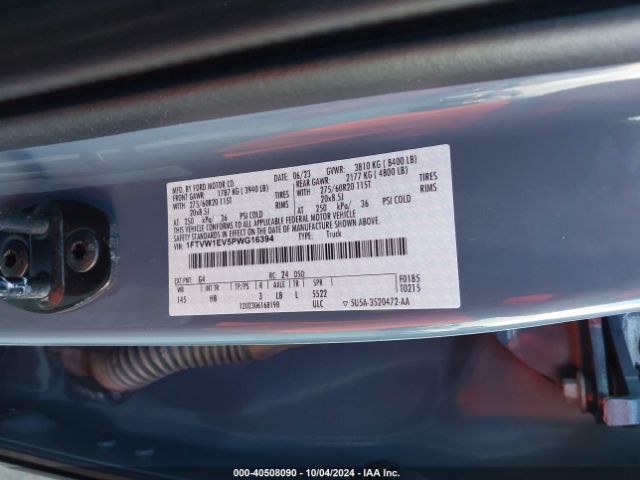 1FTVW1EV5PWG16394 Ford F-150 Lightning Lariat