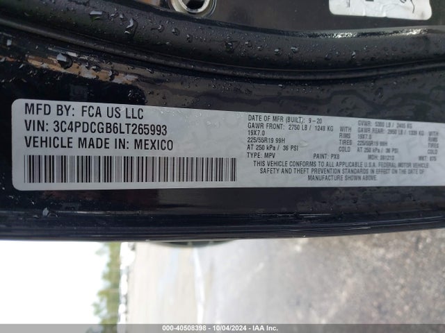 Dodge Journey Crossroad 2020 3C4PDCGB6LT265993 Image 9