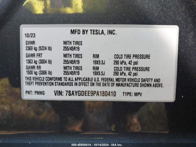 2023 TESLA MODEL Y 7SAYGDEE9PA180410 Photo 8