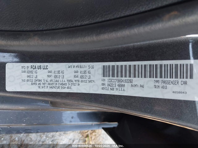 Chrysler 200 Touring 2016 1C3CCCFB0GN182282 Image 9