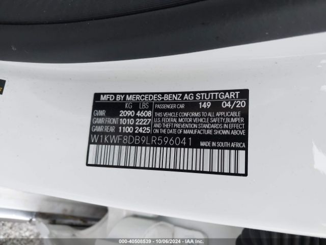 W1KWF8DB9LR596041 Mercedes-Benz C 300
