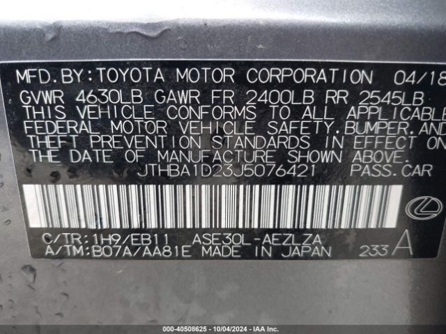 JTHBA1D23J5076421 Lexus IS 300
