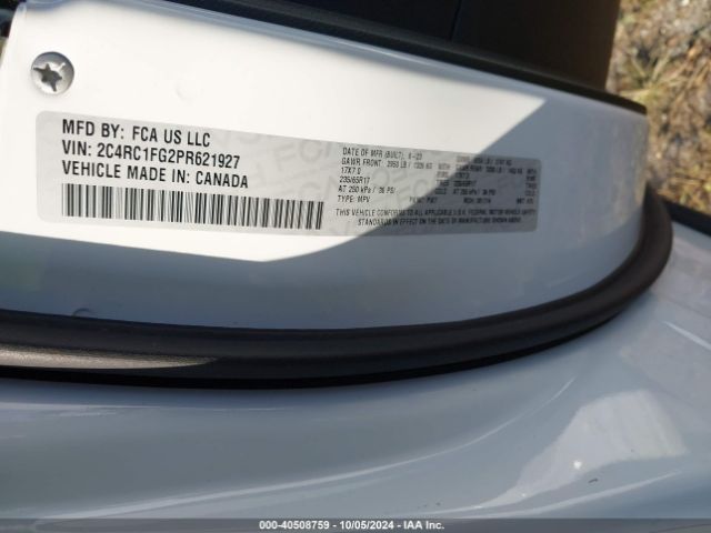 2C4RC1FG2PR621927 Chrysler Pacifica Touring