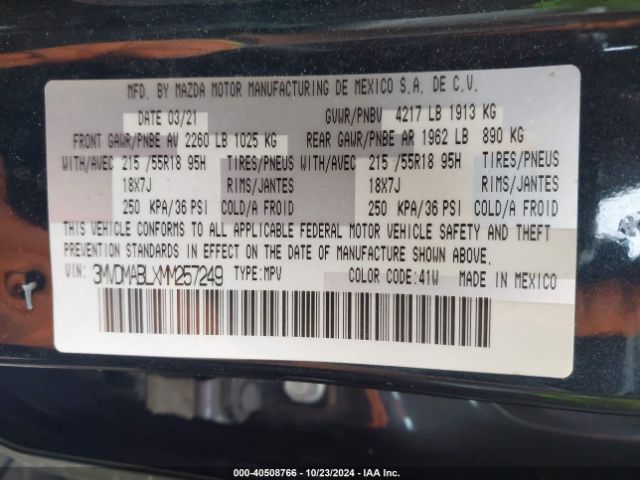 3MVDMABLXMM257249 Mazda Cx-30 Select