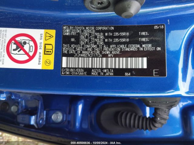 JTJYARBZ7K2117126 Lexus Nx 300 F Sport