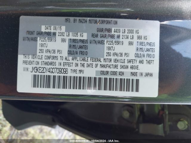 JM3KE2DY4G0709098 Mazda Cx-5 Grand Touring