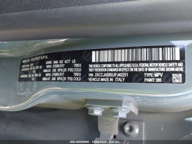 ZACCJABB0JPJ40251 Jeep Renegade Latitude Fwd