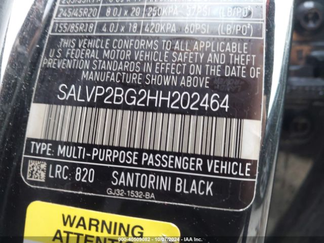 SALVP2BG2HH202464 Land Rover Range Rover Evoque Se/se Premium