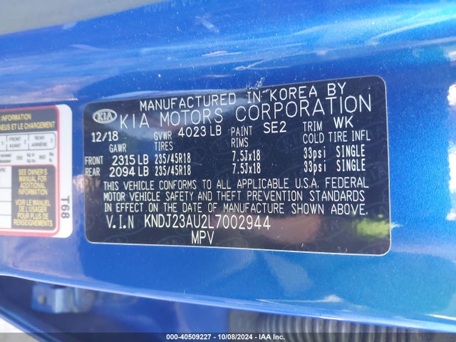 KIA Soul X-line 2020 KNDJ23AU2L7002944 Image 9