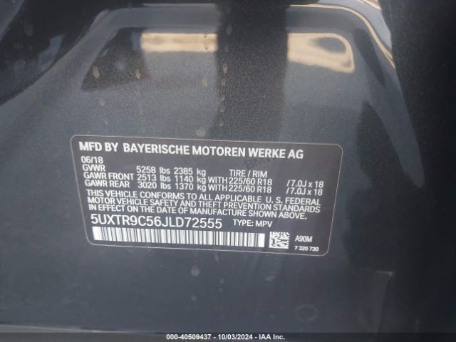 5UXTR9C56JLD72555 BMW X3 Xdrive30i