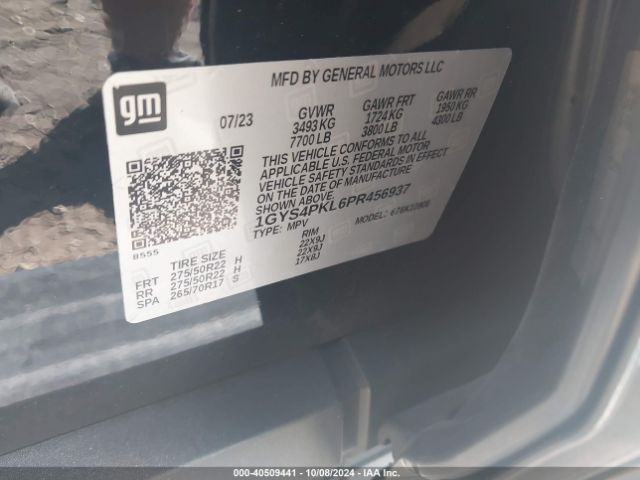 1GYS4PKL6PR456937 Cadillac Escalade Esv 4wd Sport