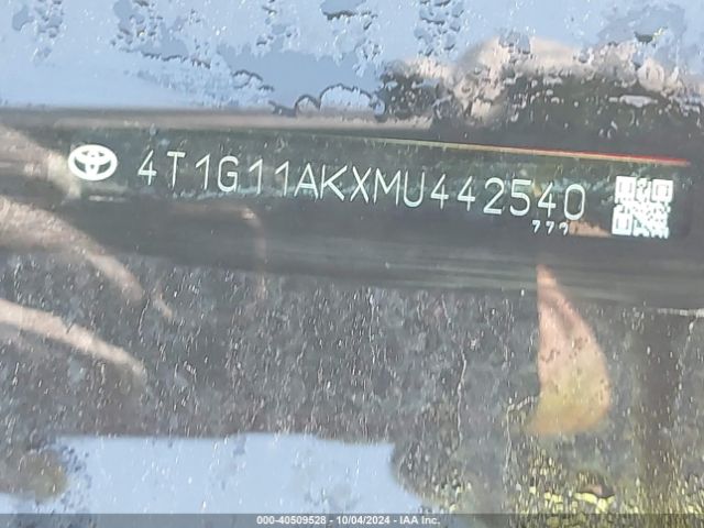 4T1G11AKXMU442540 Toyota CAMRY SE