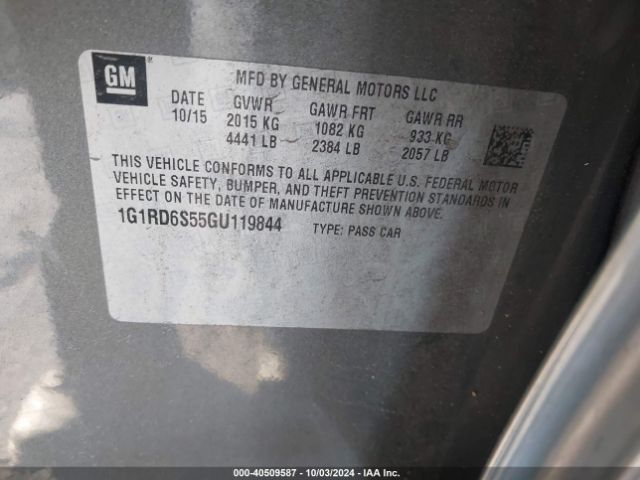 1G1RD6S55GU119844 Chevrolet Volt Premier