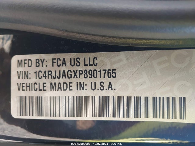 1C4RJJAGXP8901765 Jeep Grand Cherokee L Altitude 4x2