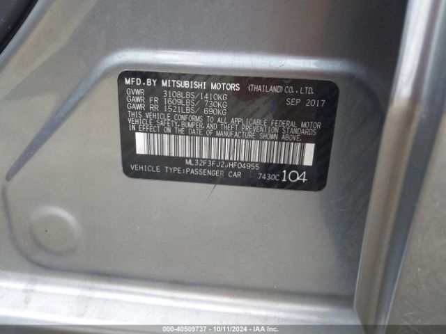 2018 MITSUBISHI MIRAGE G4 ML32F3FJ2JHF04955 Photo 8