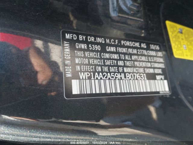 WP1AA2A59HLB07631 Porsche Macan