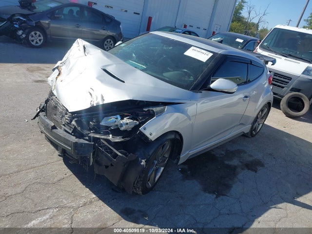 Hyundai Veloster Turbo W/black 2014 KMHTC6AE4EU185487 Image 2
