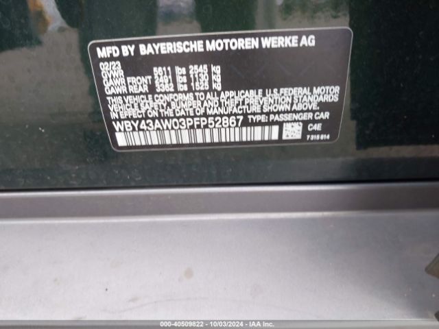 WBY43AW03PFP52867 BMW I4 Edrive35