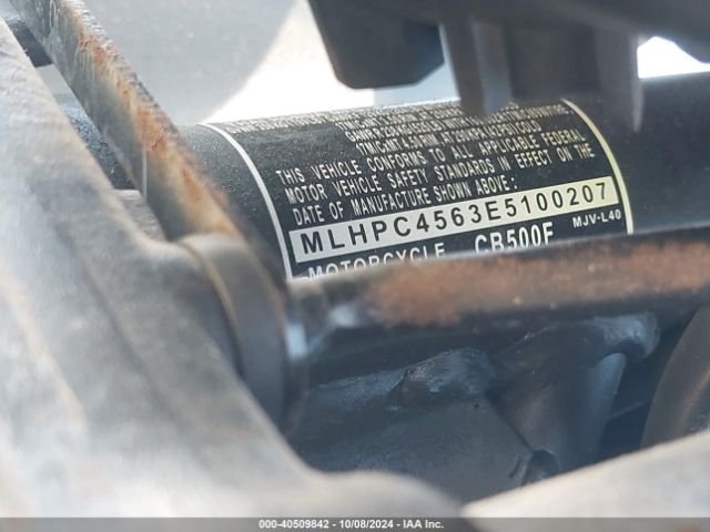 2014 HONDA CB500 MLHPC4563E5100207 Photo 9