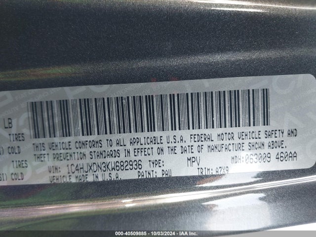 1C4HJXDN3KW682936 Jeep Wrangler Unlimited Sport S 4x4