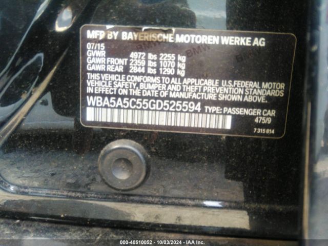 WBA5A5C55GD525594 BMW 528I