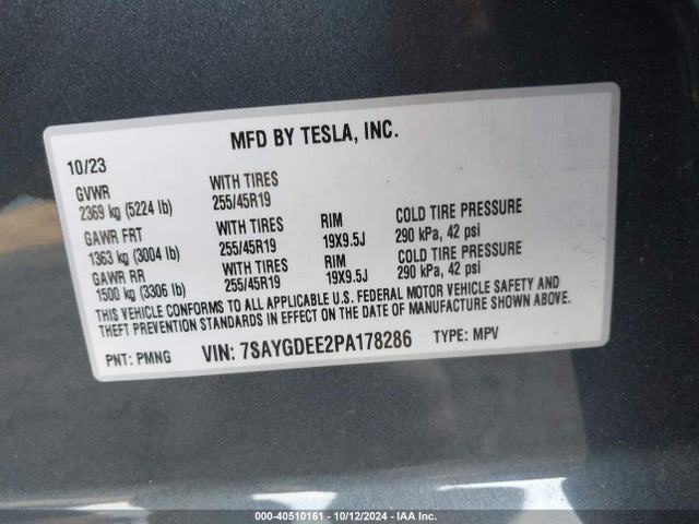 2023 TESLA MODEL Y 7SAYGDEE2PA178286 Photo 8