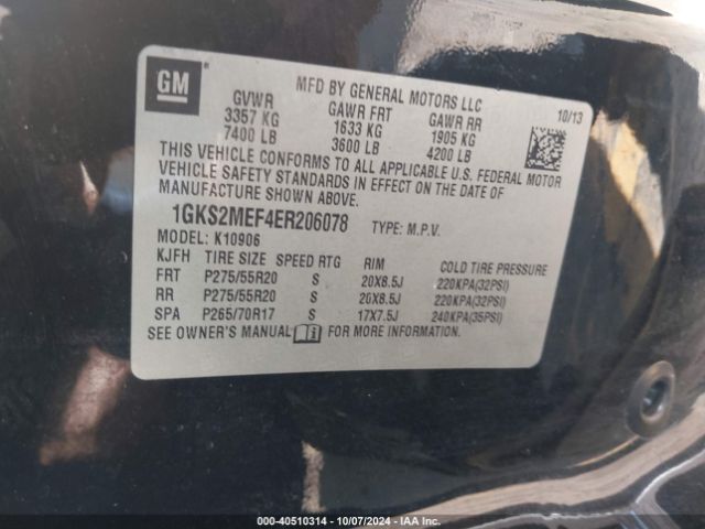 1GKS2MEF4ER206078 GMC Yukon Xl 1500 Denali